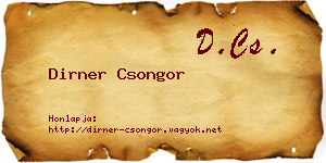 Dirner Csongor névjegykártya